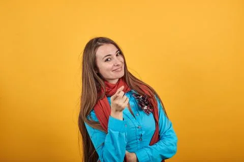 Hand pointer with forefinger pointing forward. Index finger to show direction. Stock Photos