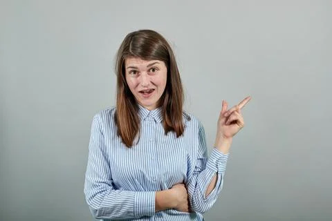 Hand pointer with forefinger pointing forward. Index finger to show direction. Stock-Fotos