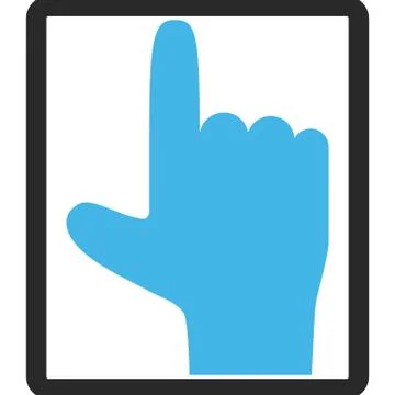 Hand Pointer Up Framed Vector Icon Free Stock Illustration