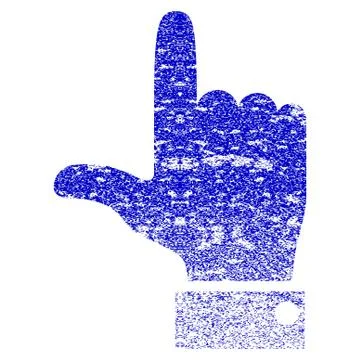 Hand Pointer Up Grunge Textured Icon Stock Illustration