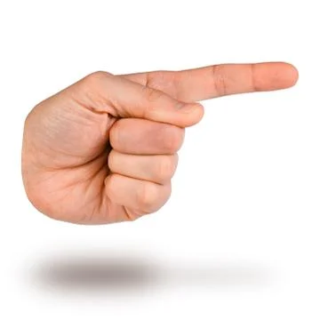 Hand pointer. Hands pointing finger icon Foto stock