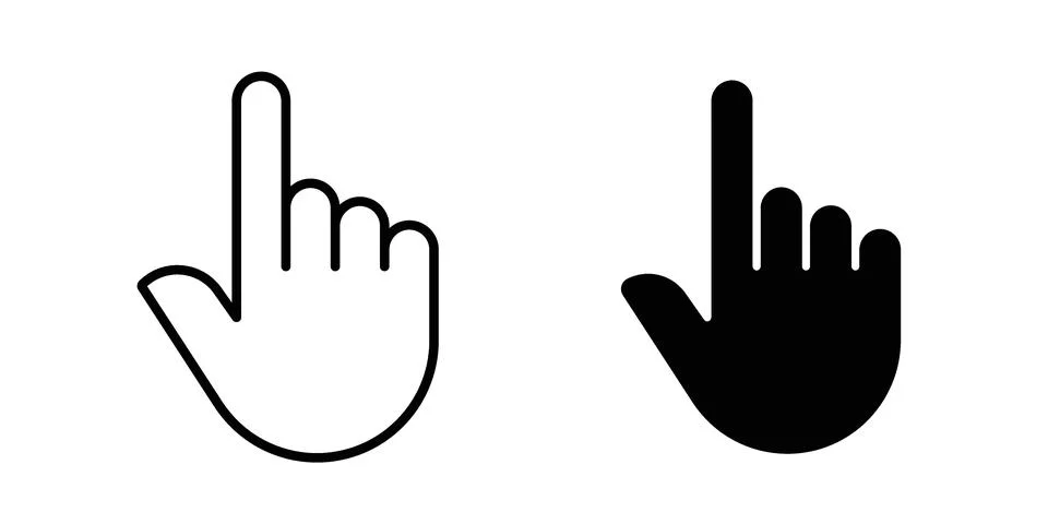 Hand pointer icon concept. best for web design Stock Illustration