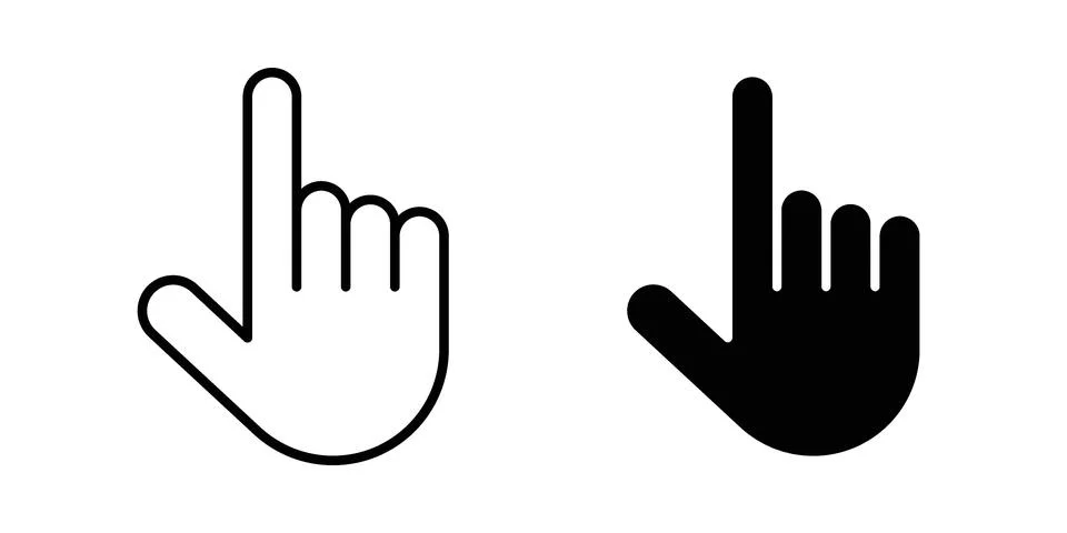 Hand pointer icon graphic element. web icon set Stock Illustration