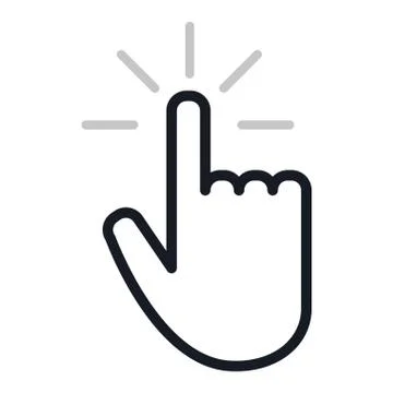 Hand pointer icon Stock Illustration
