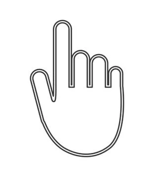 Hand pointer icon Stock Illustration