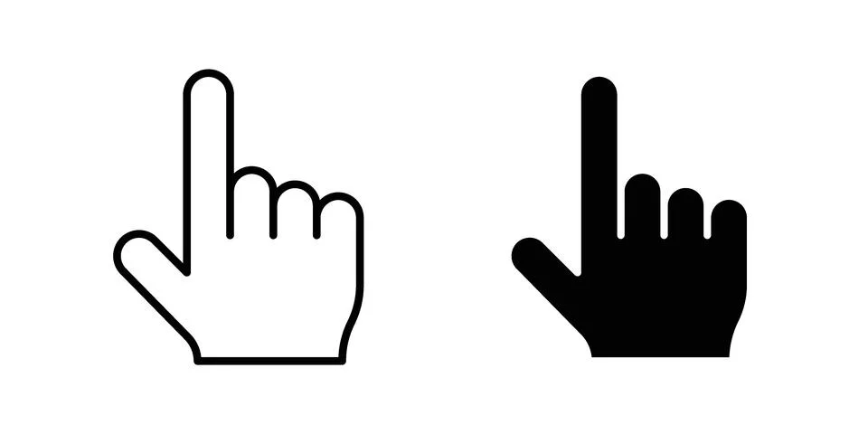 Hand pointer icon Illustration Eps10 for web or app Stock Illustration