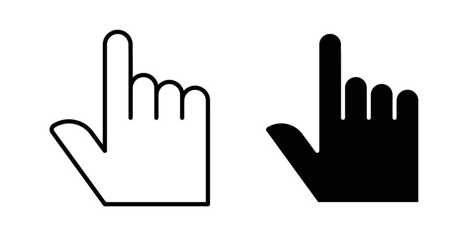 Hand pointer icon or illustration vector symbols Stock Illustration