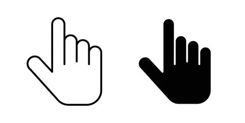 Hand pointer icon symbol. Flat Vector illustration Stock Illustration