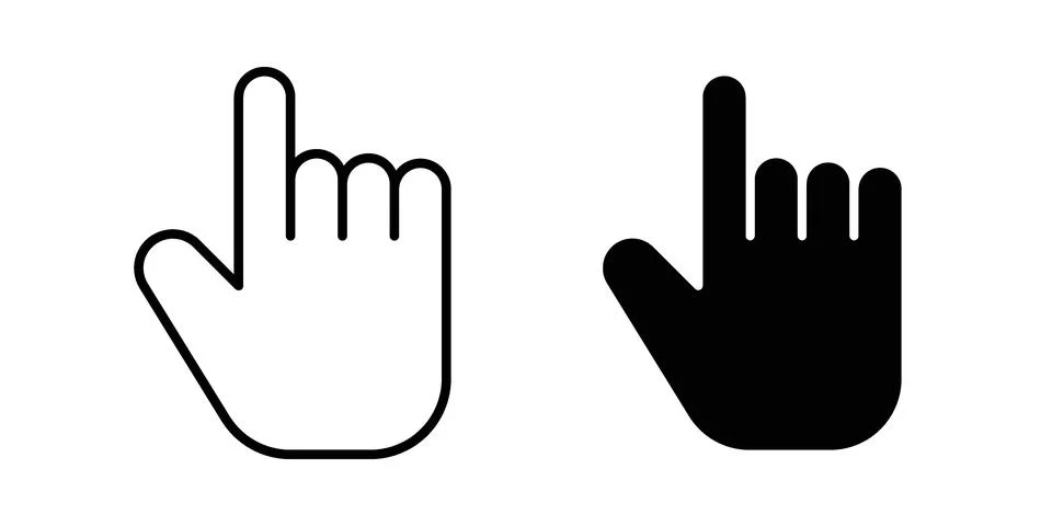 Hand pointer icon vector design illustrations Stock Illustration