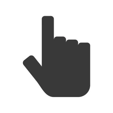 Hand Pointer Icon Vector Illustrazione stock