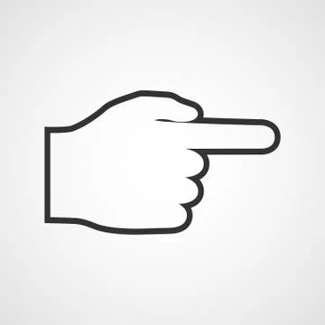 Hand pointer icon. Vector illustration Illustrazione stock