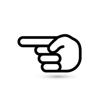 The hand pointer Stock Illustration