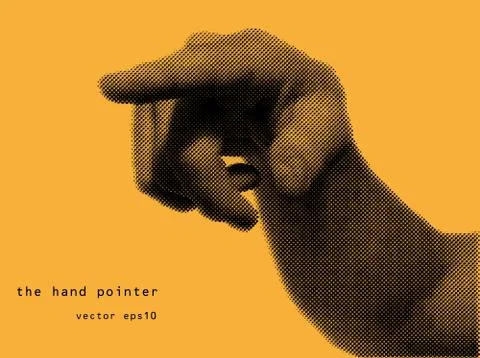 The hand pointer Stock Illustration