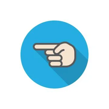 The hand pointer Illustrazione stock