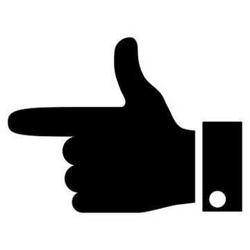 Hand Pointer Left Flat Vector Icon Illustrazione stock