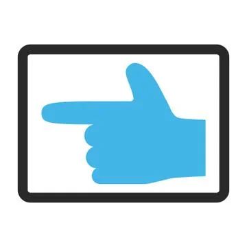 Hand Pointer Left Framed Vector Icon Illustrazione stock