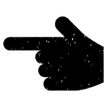 Hand Pointer Left Grainy Texture Icon 스톡 일러스트