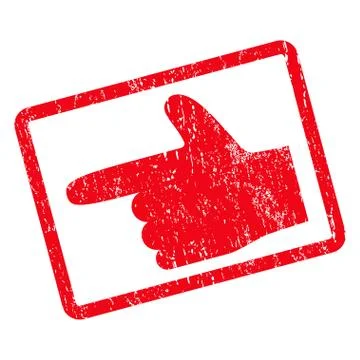 Hand Pointer Left Icon Rubber Stamp Stockillustratie
