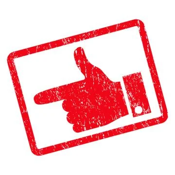 Hand Pointer Left Icon Rubber Stamp 스톡 일러스트