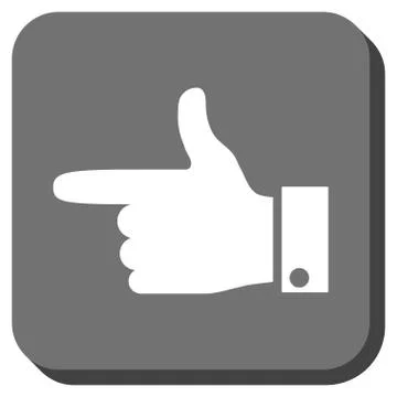 Hand Pointer Left Rounded Square Vector Icon Illustrazione stock