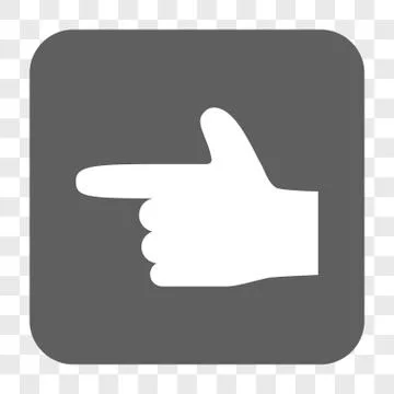 Hand Pointer Left Rounded Square Button Stock Illustration