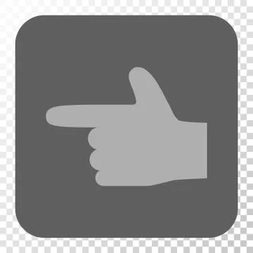 Hand Pointer Left Rounded Square Button イラスト素材