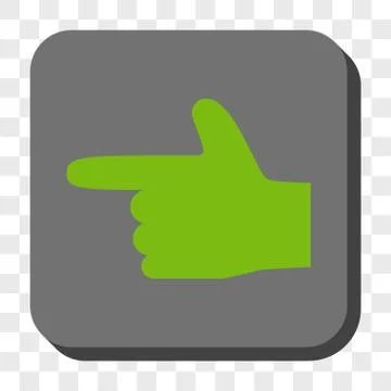 Hand Pointer Left Rounded Square Button 스톡 일러스트