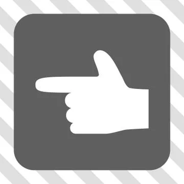 Hand Pointer Left Rounded Square Button イラスト素材