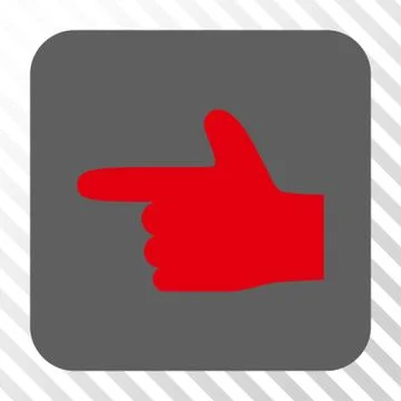 Hand Pointer Left Rounded Square Button Stockillustratie