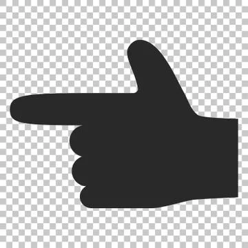 Hand Pointer Left Vector Icon Illustrazione stock