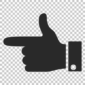 Hand Pointer Left Vector Icon Illustrazione stock