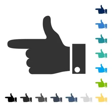 Hand Pointer Left Vector Icon Illustrazione stock