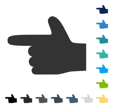 Hand Pointer Left Vector Icon イラスト素材