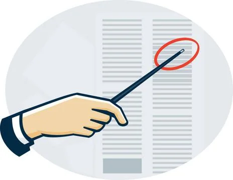 Hand With Pointer Pointing Data Sheet Retro Illustration of a hand with po... Stock Photos
