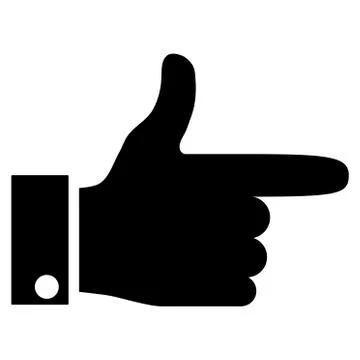 Hand Pointer Right Flat Vector Icon イラスト素材