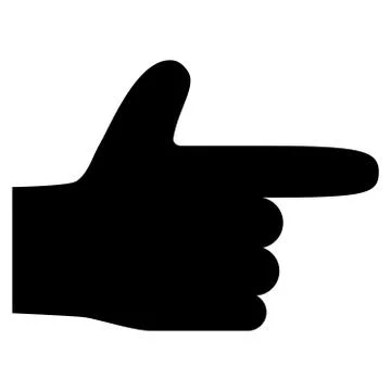 Hand Pointer Right Flat Vector Icon イラスト素材