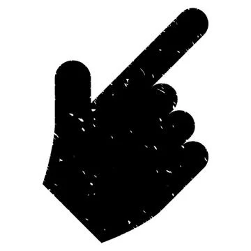 Hand Pointer Right Up Grainy Texture Icon Stock Illustration