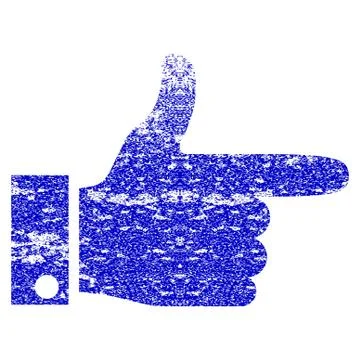 Hand Pointer Right Grunge Textured Icon Stock Illustration