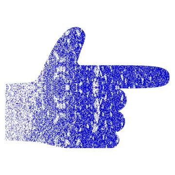 Hand Pointer Right Grunge Textured Icon Stock Illustration
