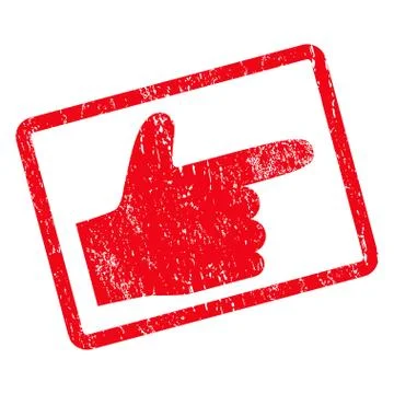 Hand Pointer Right Icon Rubber Stamp Stock Illustration