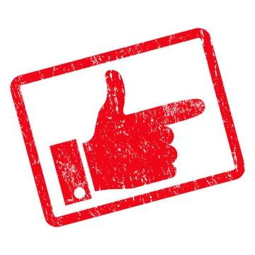 Hand Pointer Right Icon Rubber Stamp Stock Illustration