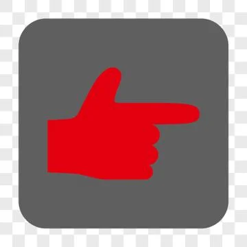 Hand Pointer Right Interface Toolbar Button 스톡 일러스트