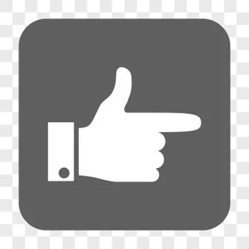 Hand Pointer Right Rounded Square Button Stock Illustration