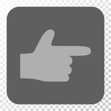 Hand Pointer Right Rounded Square Button Illustrazione stock