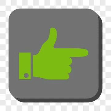 Hand Pointer Right Rounded Square Button Stock Illustration