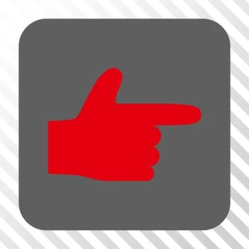 Hand Pointer Right Rounded Square Button イラスト素材