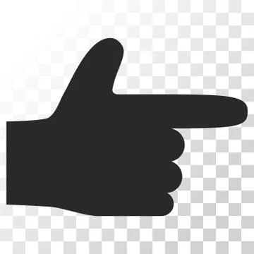 Hand Pointer Right Vector Icon Illustrazione stock