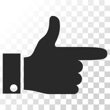 Hand Pointer Right Vector Icon Stock Illustration