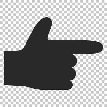 Hand Pointer Right Vector Icon Illustrazione stock
