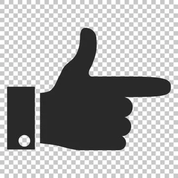 Hand Pointer Right Vector Icon Illustrazione stock